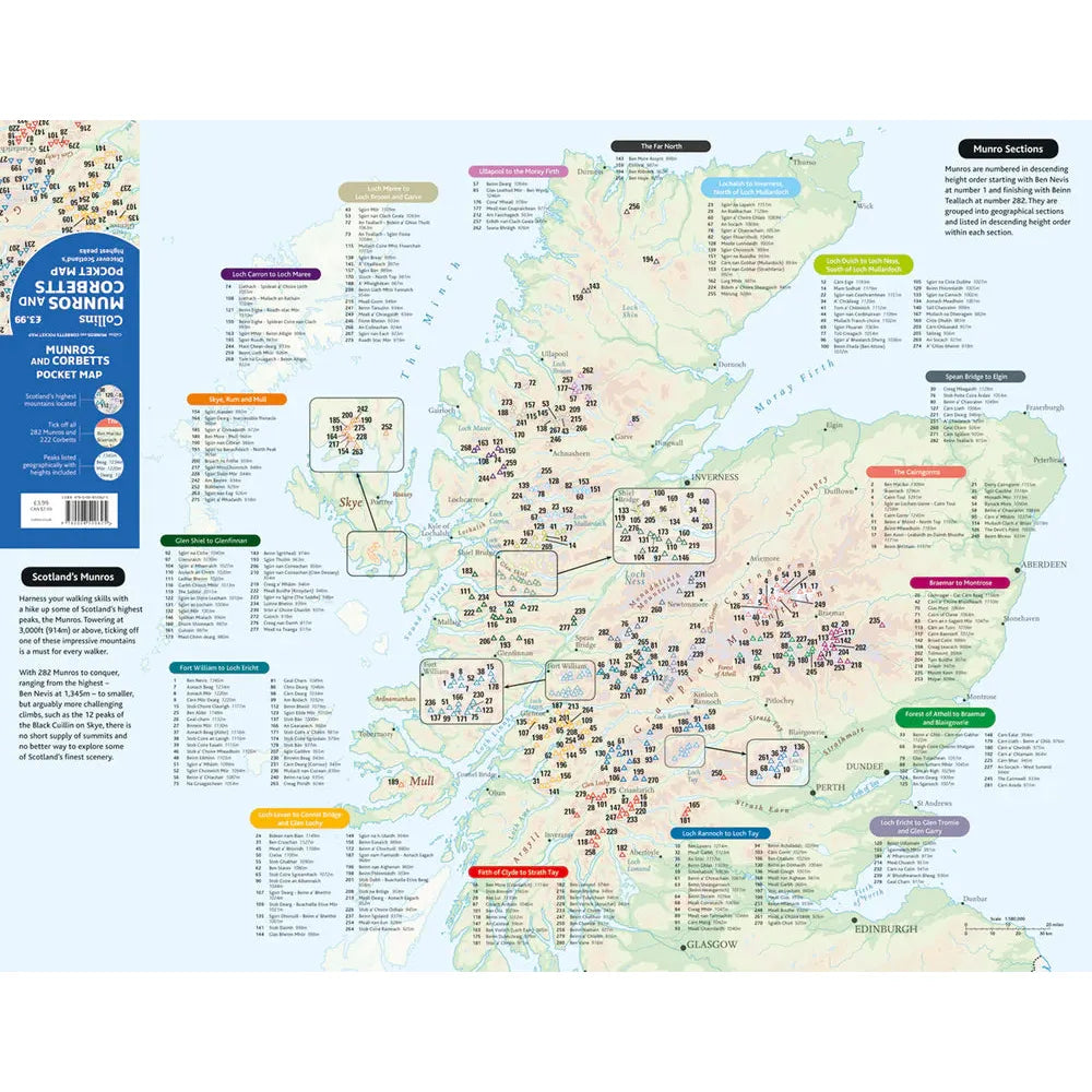 Collins Munros and Corbetts Pocket Map