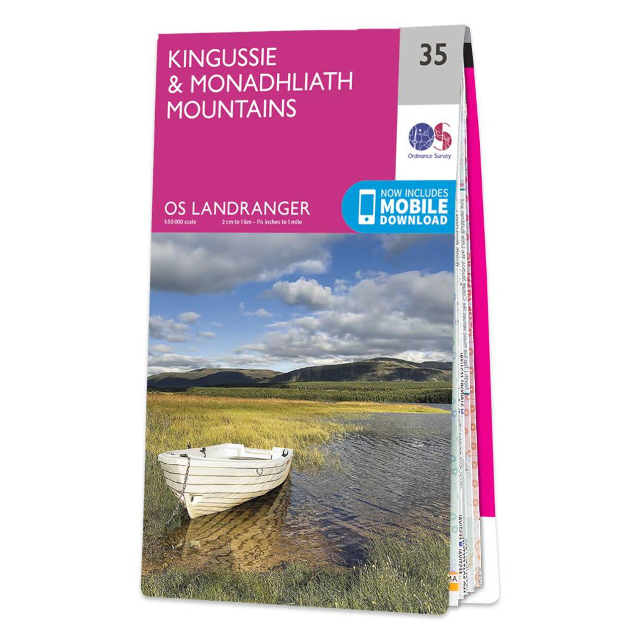 OS Map of Kingussie & Monadhliath Mountains: Landranger 35