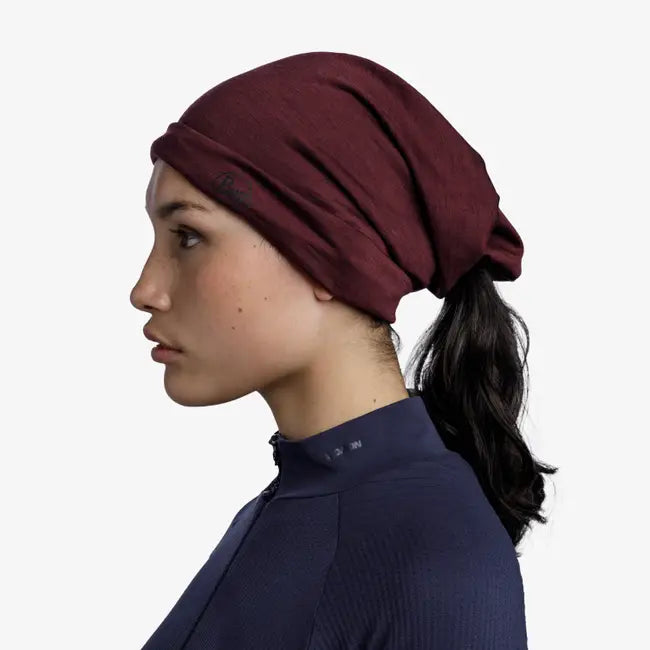 Buff Merino Lightweight Solid Garnet
