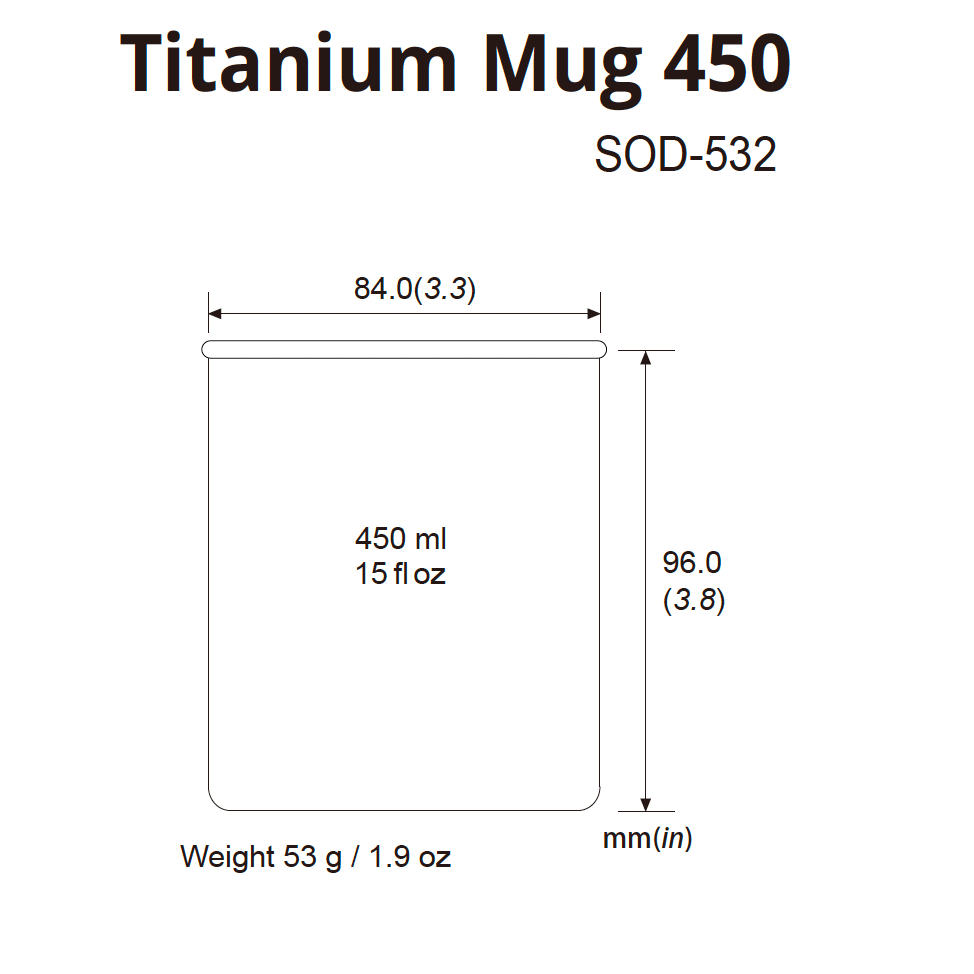 Soto Titanium Mug 450