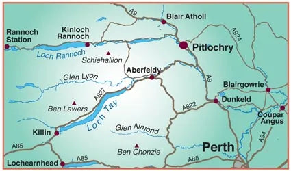 Harvey Highland Perthshire Cycling Map