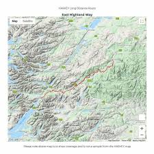 Harvey East Highland Way Map