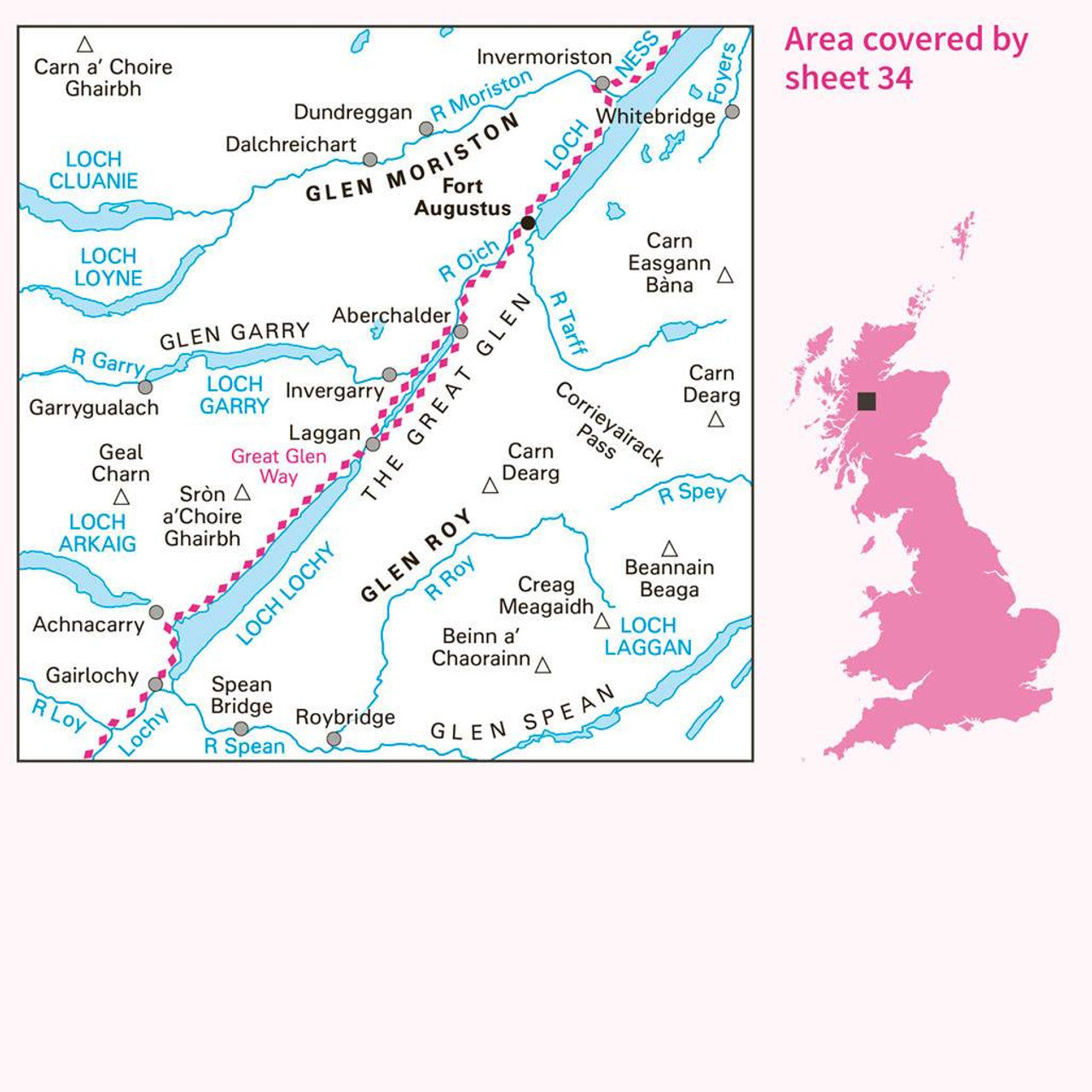 OS Map of Fort Augustus: Landranger 34