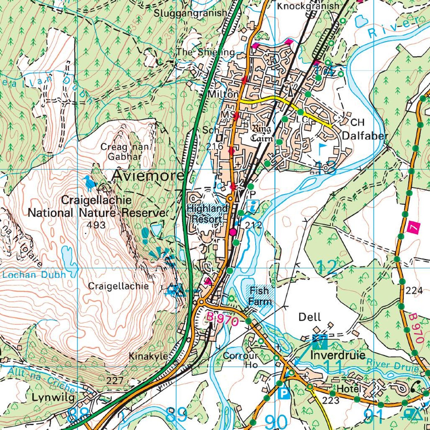 OS Map of Grantown & Aviemore: Landranger 36