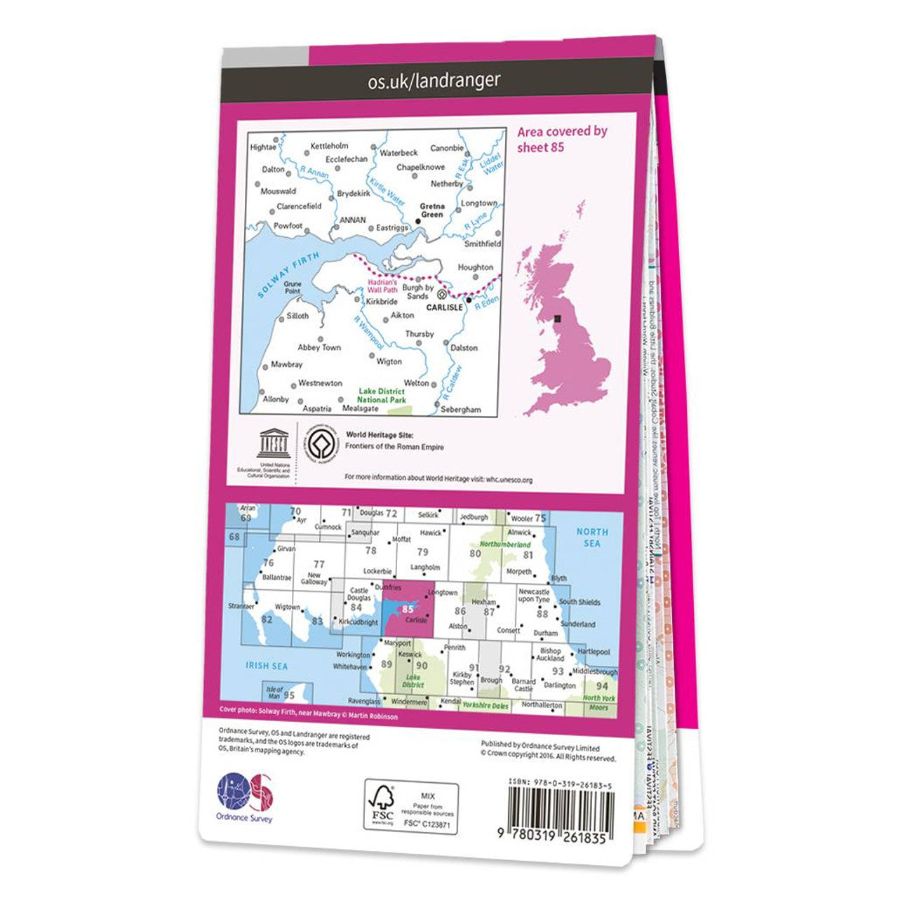 Map of Carlisle & Solway Firth 85