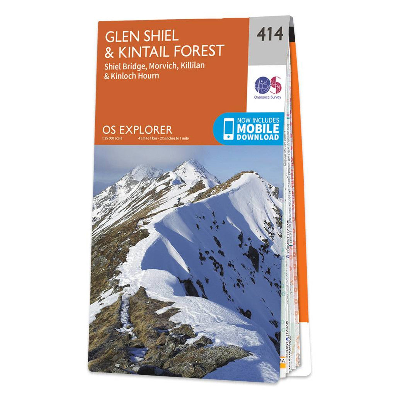 Map of Glen Shiel & Kintail Forest: Explorer 414