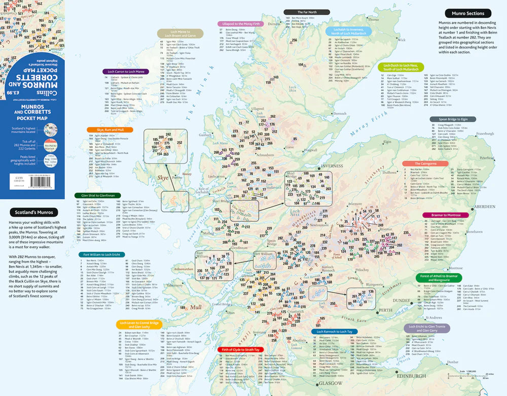 Collins Munros and Corbetts Pocket Map