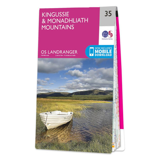 OS Map of Kingussie & Monadhliath Mountains: Landranger 35
