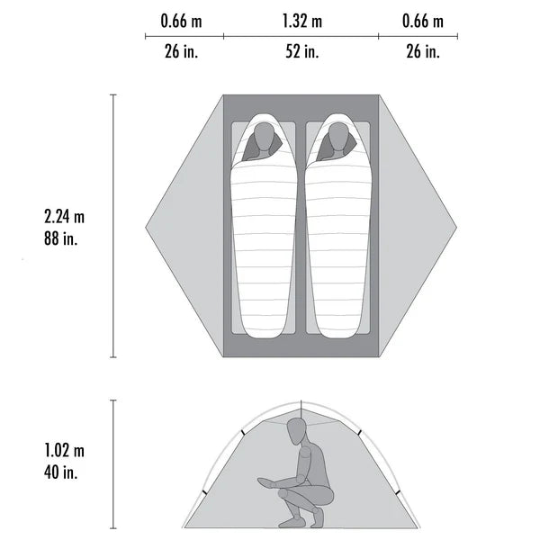 MSR Hubba Hubba LT 2 Person Backpacking Tent
