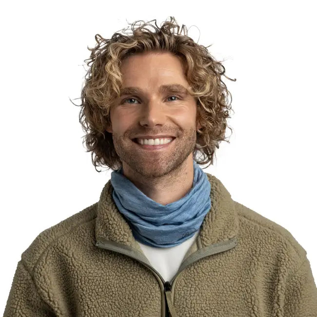 Buff Merino Lightweight Solid Lake Blue