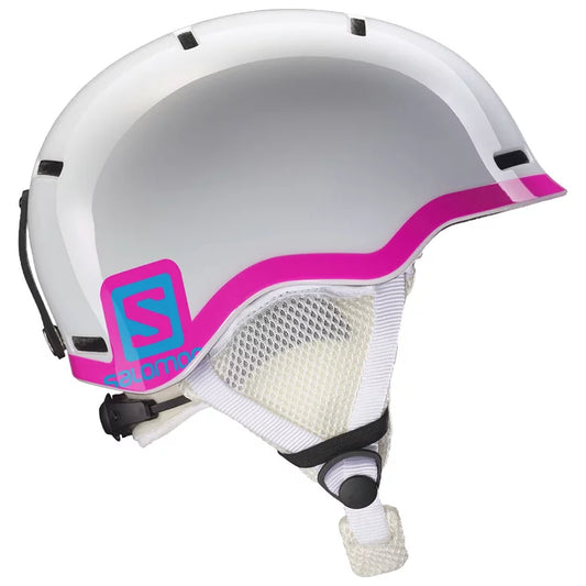 Salomon GROM Junior Ski Snowboard Helmet White Glossy Pink KM 53-56cm