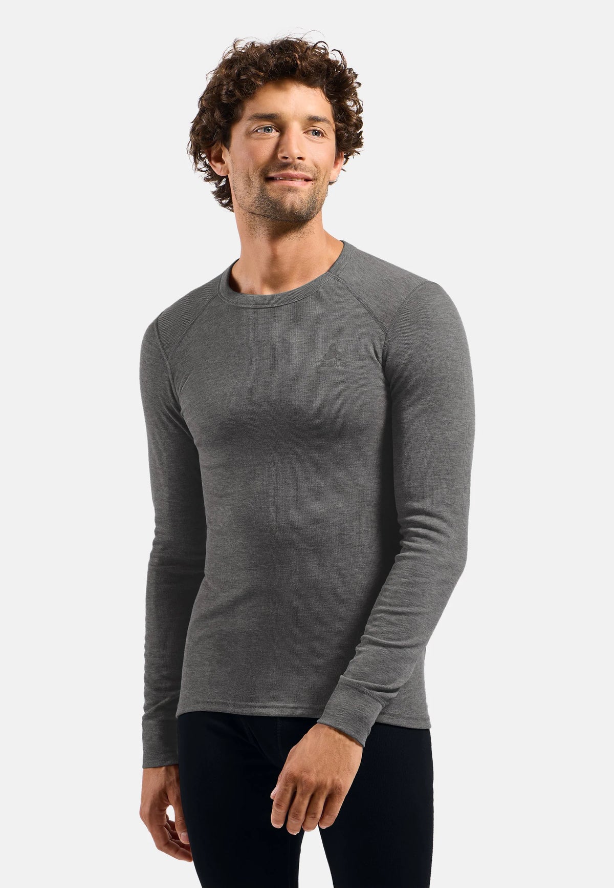 Odlo Men's Active Warm Base Layer Top Crew Neck Long Sleeve