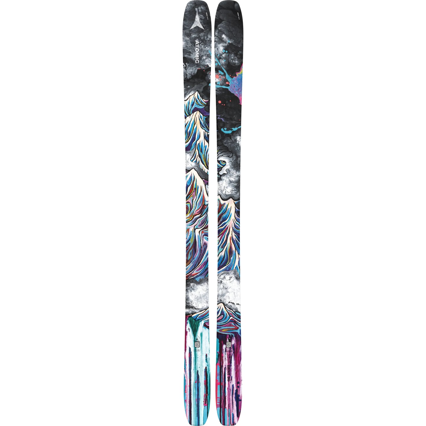 Atomic Bent 90 Skis 2024 Black/Multicolour