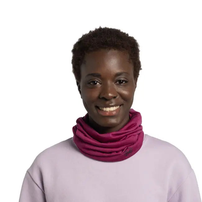 Buff Merino Lightweight Unisex Multifunctional Neckwear Solid Magenta