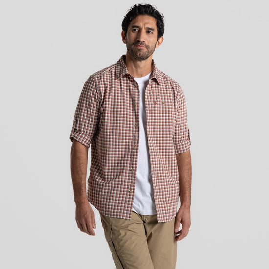 Craghoppers Men's NosiLife Nuoro Check Long Sleeved Shirt