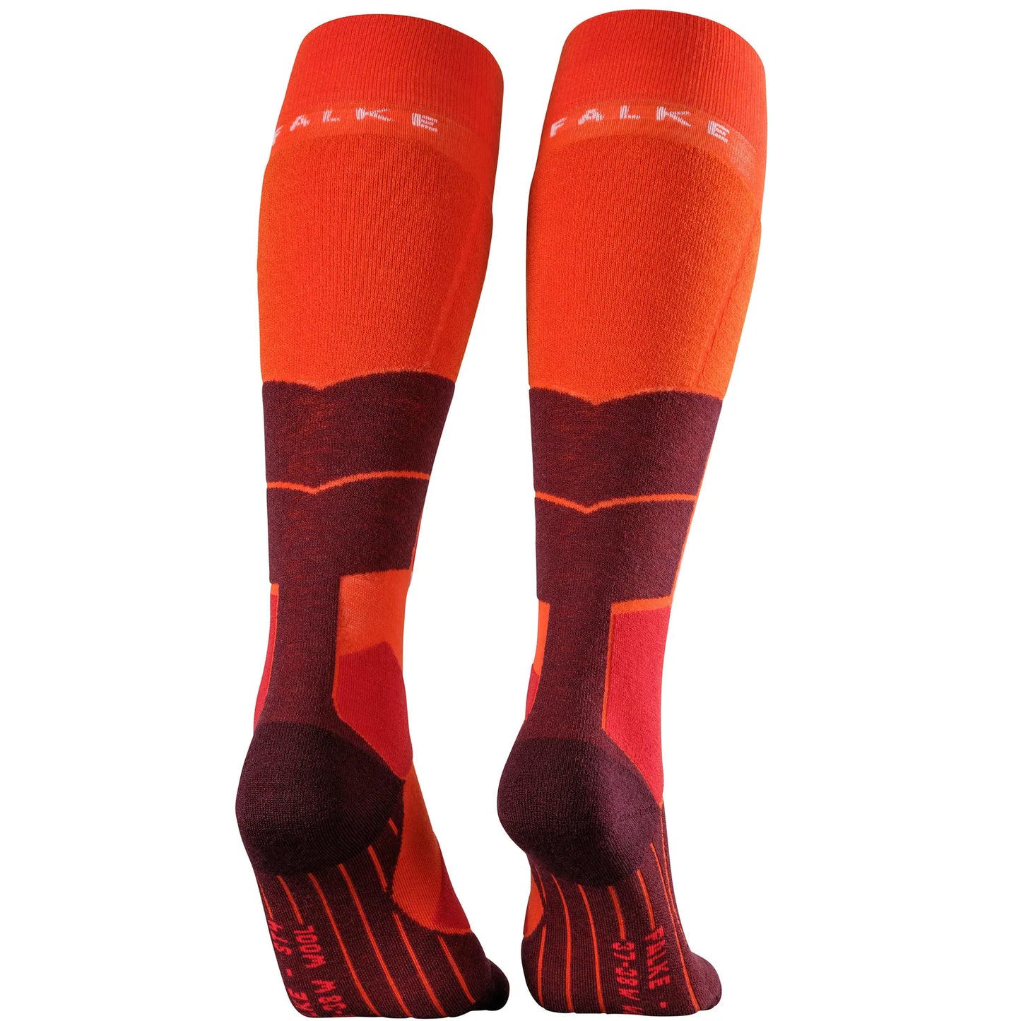 Falke Ski Socks ST4 Wool Touring Womens Low Volume Orange