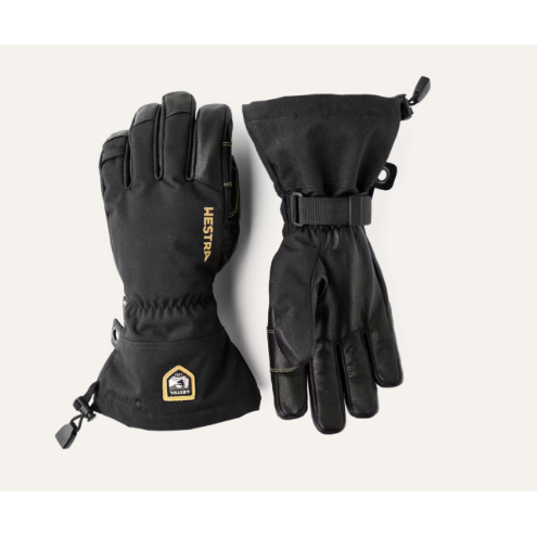 Hestra Army Leather Gore-Tex 5-finger Gloves Black