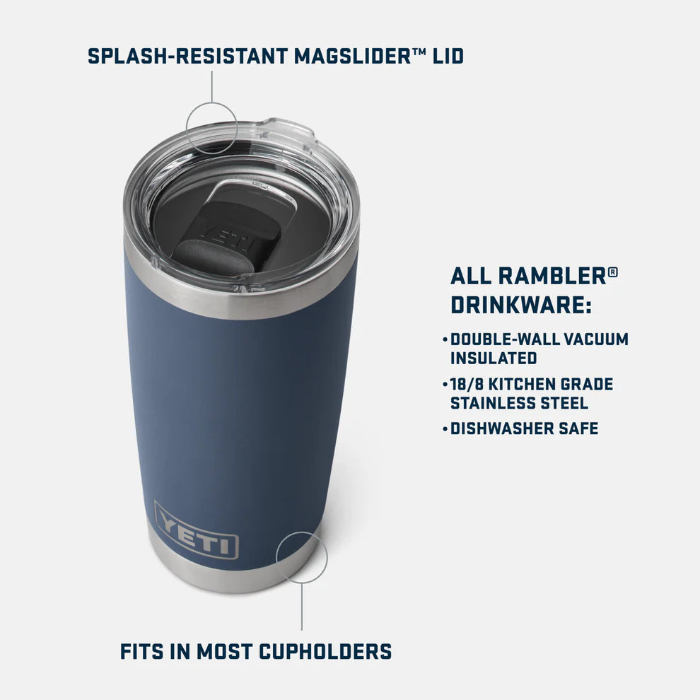 Rambler® 20 oz (591 ml) Tumbler With MagSlider™ Lid