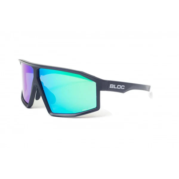 Bloc BL125 Blade Matt Black Green Mirror Sunglasses