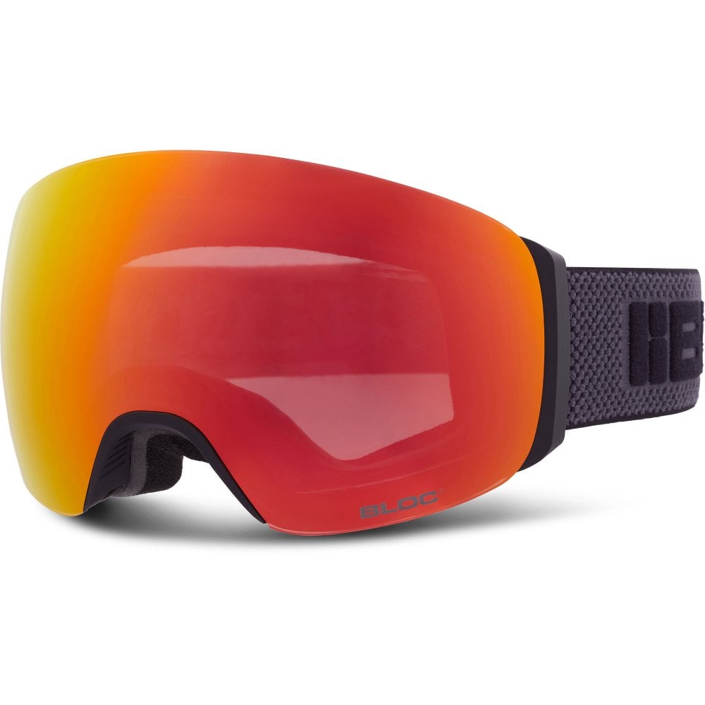 Bloc G992 Forty-Five Matt Anthracite Dark Brown Red Mirror Lens Cat 3 Plus All Weather Cat 2 Lens Ski Goggles