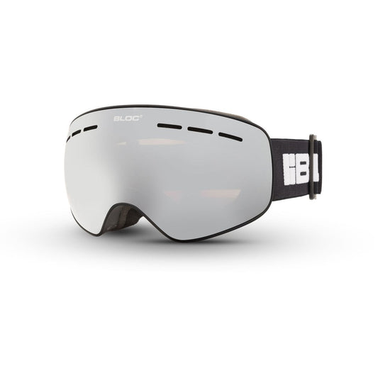 Bloc JM8825 Small Fit Moon Matt Black Photochromatic Silver Mirror Lens Cat 2-3 Ski Goggles