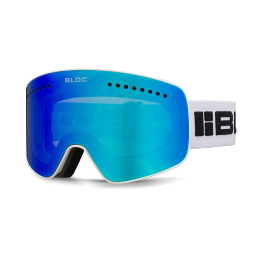 Bloc G550 Fifty Five Matt White Magnetic Interchangeable 2 Lens Ski Goggles