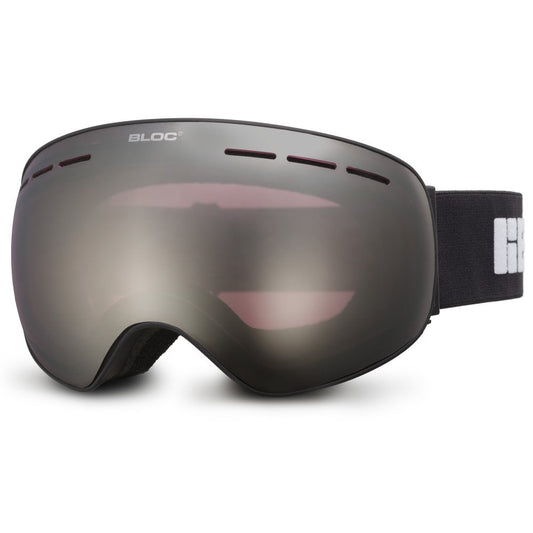 Bloc MT14N Moon 3 Matt Black Photochromatic Silver Mirror Lens Cat 2-3 Ski Goggles