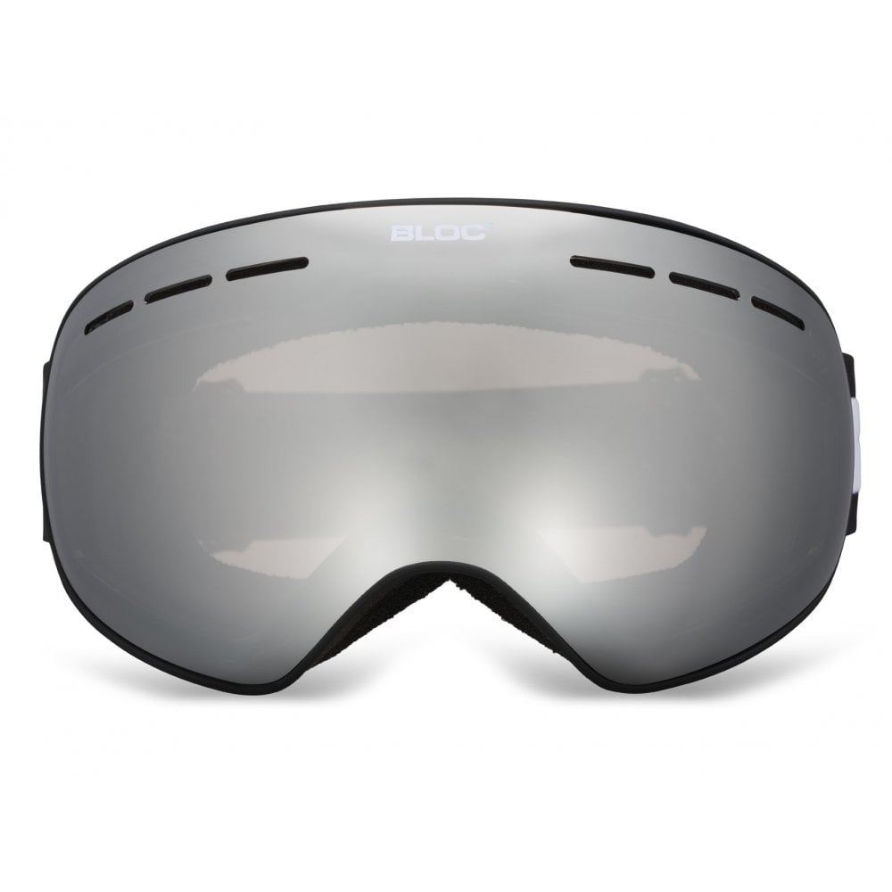 Bloc MT14N Moon 3 Matt Black Photochromatic Silver Mirror Lens Cat 2-3 Ski Goggles