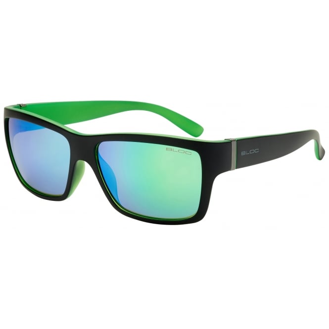 Bloc XG1 Riser Matt Black Green Mirror Sunglasses