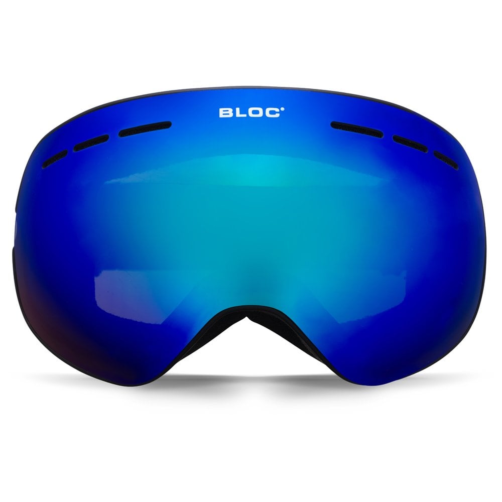 Bloc G650 Eighty Five Matt Black One Blue Mirror Lens Cat 3 Plus One All-weather Lens Cat 2 Ski Goggles