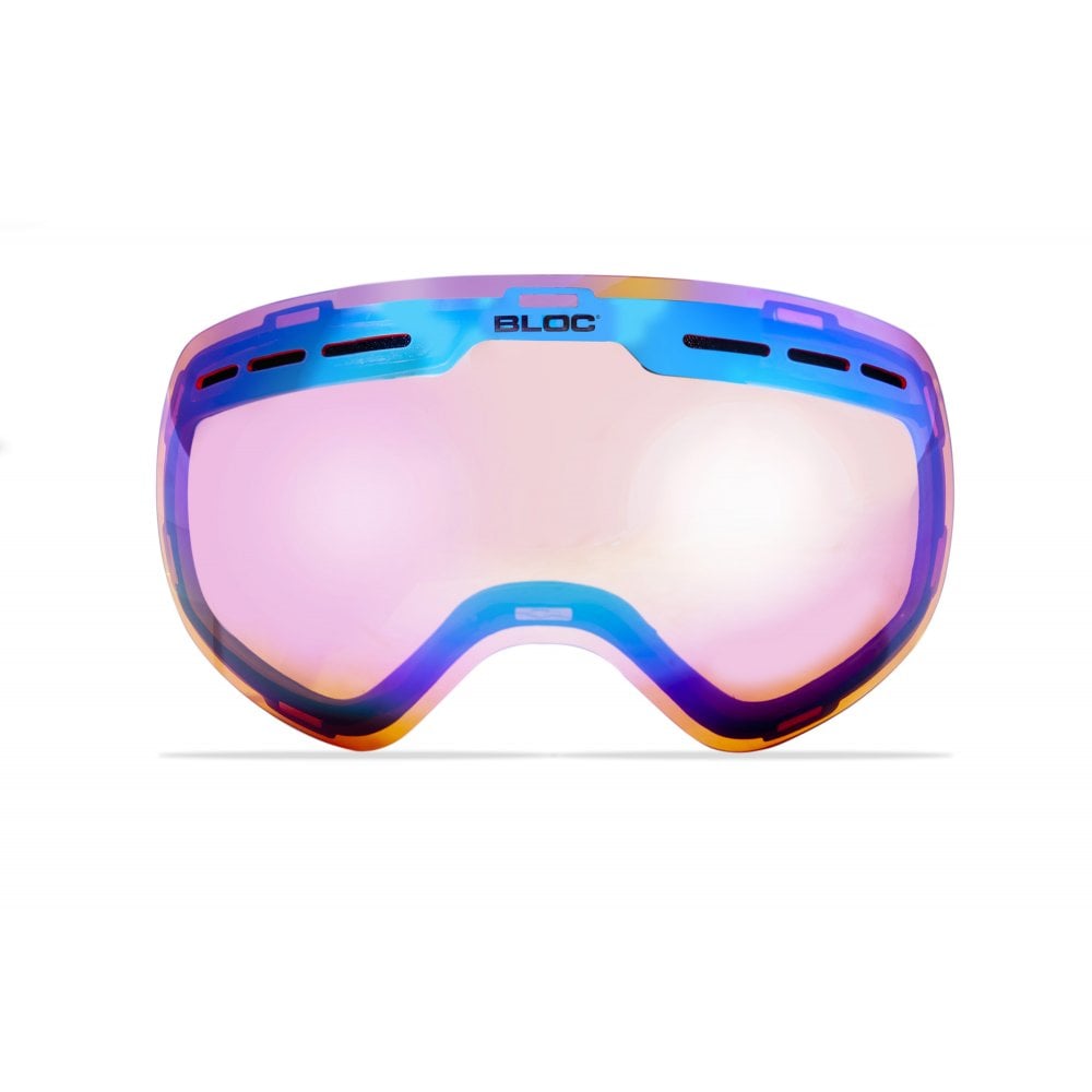 Bloc G650 Eighty Five Matt Black One Blue Mirror Lens Cat 3 Plus One All-weather Lens Cat 2 Ski Goggles