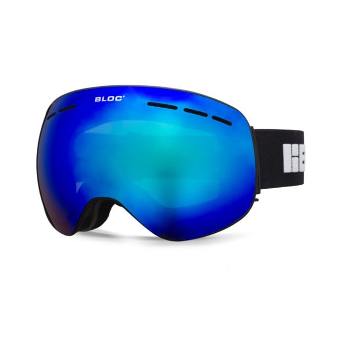 Bloc G650 Eighty Five Matt Black One Blue Mirror Lens Cat 3 Plus One All-weather Lens Cat 2 Ski Goggles