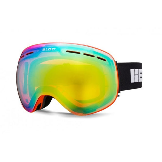 Bloc G51 Eighty Five Matt Orange One Orange Mirror Lens Cat 2 Plus One Silver Mirror Lens Cat 3 Lens Ski Goggles