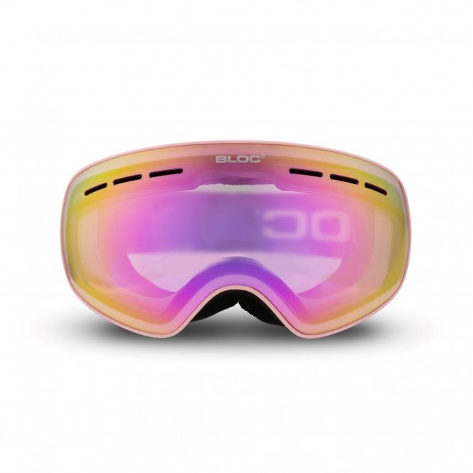 Bloc JT414 Small Fit MOON Matt Powder Powder Pink Lens Cat 1 Ski Goggles