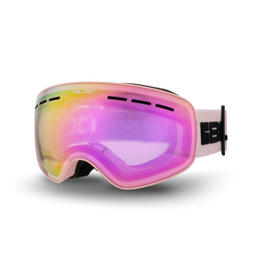 Bloc JT414 Small Fit MOON Matt Powder Powder Pink Lens Cat 1 Ski Goggles