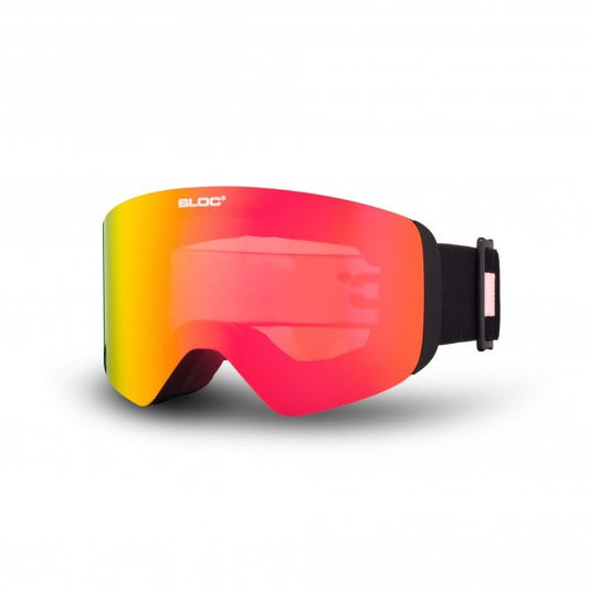 Bloc JT405 Thirty Five Matt Black Dark Brown Red Mirror Lens Cat 2 Ski Goggles