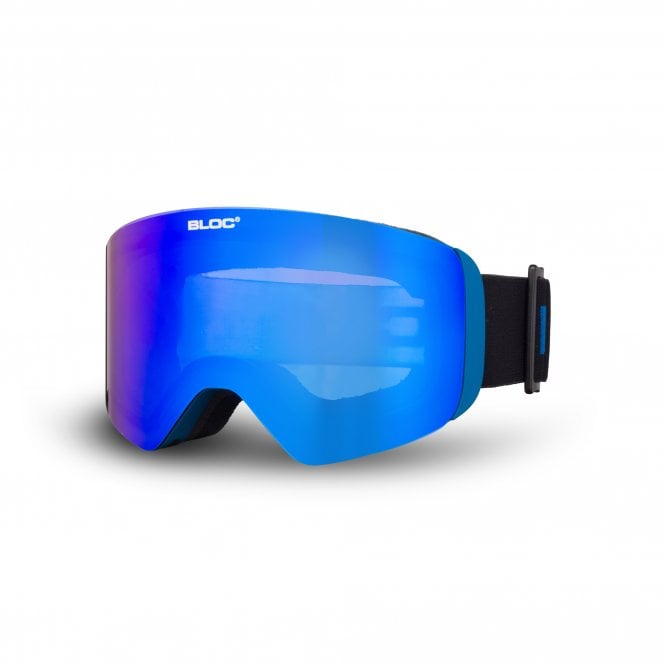 Bloc JT409 Thirty Five Matt Black Blue Mirror Lens Cat 2 Ski Goggles