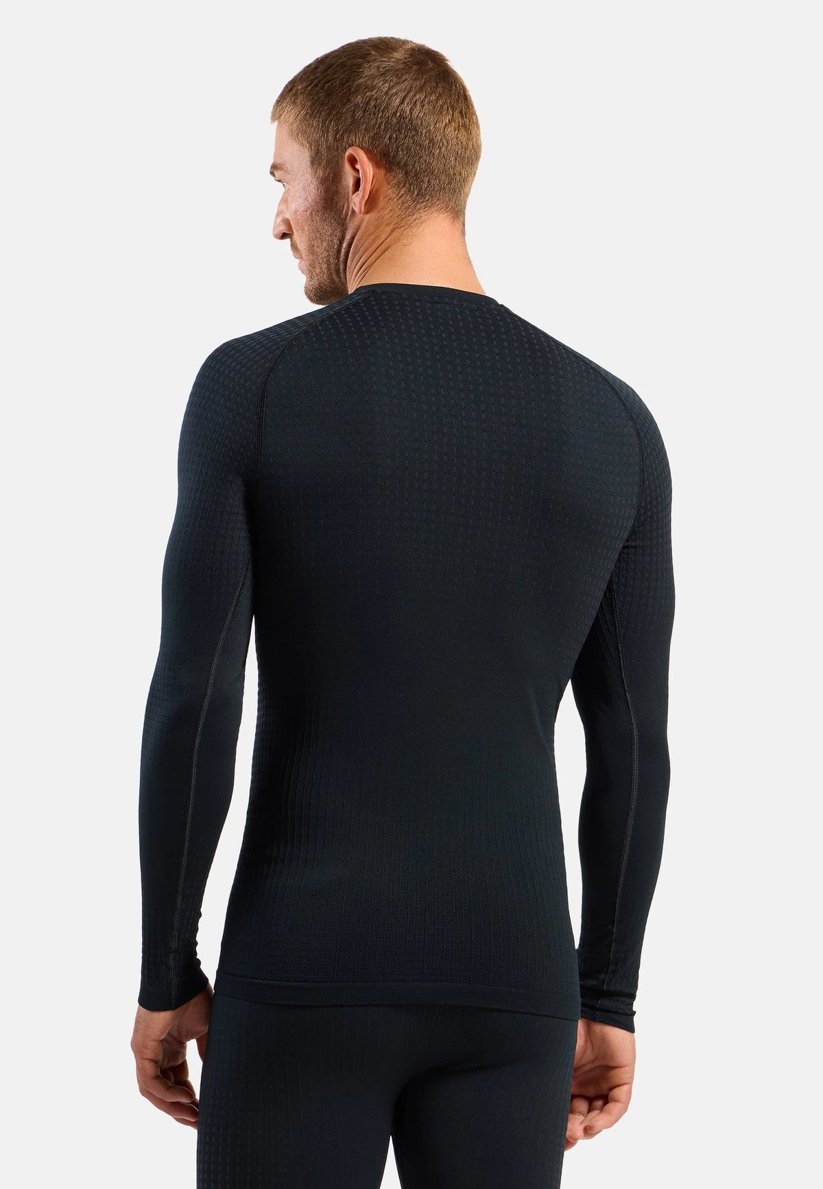 Odlo Men's Performance Warm Base Layer Top Crew Neck Long Sleeve