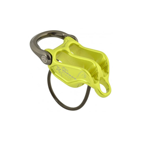 Pivot belay device