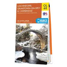 Map of Lochindorb, Grantown-on-Spey & Carrbridge OL60