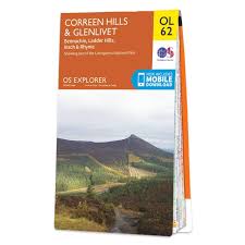 Map of Correen Hills & Glenlivet OL62