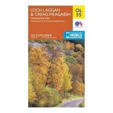 OS Map of Loch Laggan & Creag Meagaidh OL55