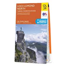 Map of Loch Lomond North - Tyndrum, Crianlarich & Arrochar OL39