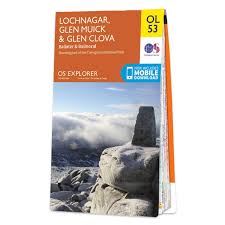 Map of Lochnagar, Glen Muick & Glen Clova OL53