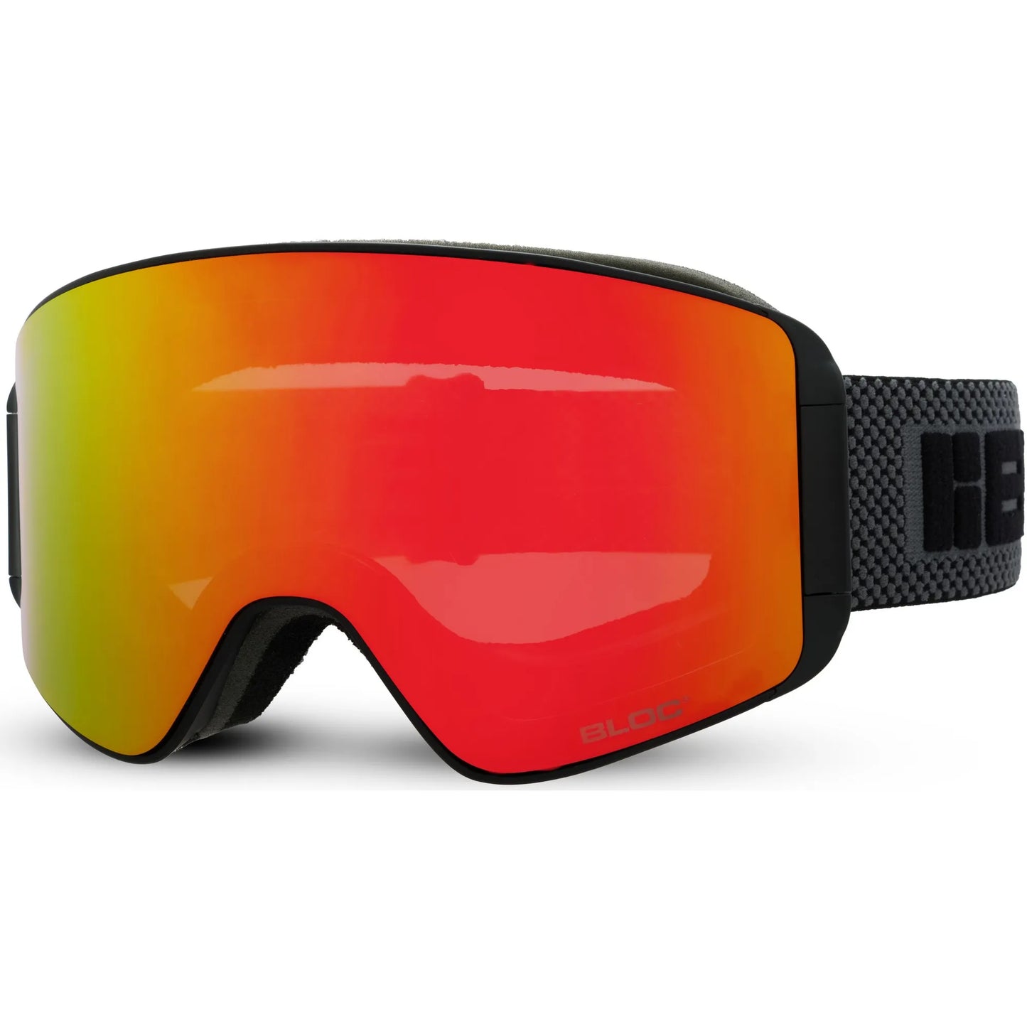 Bloc G882 Eighty Five Matt Black Dark Brown Red Mirror Lens Cat 3 Plus All Weather Cat 2 Lens Ski Goggles