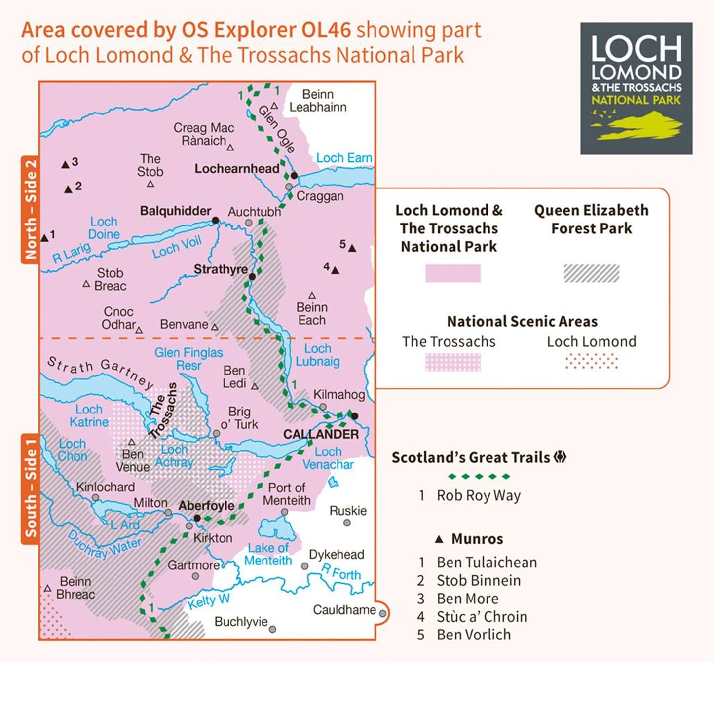 Map of The Trossachs OL 46