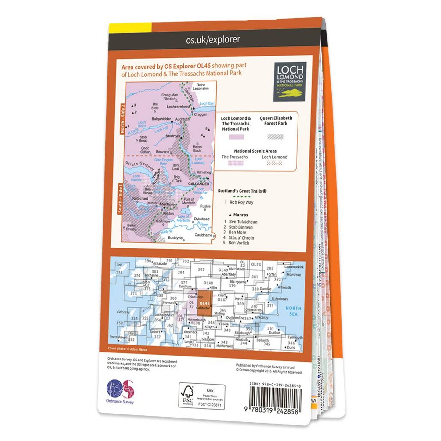 Map of The Trossachs OL 46