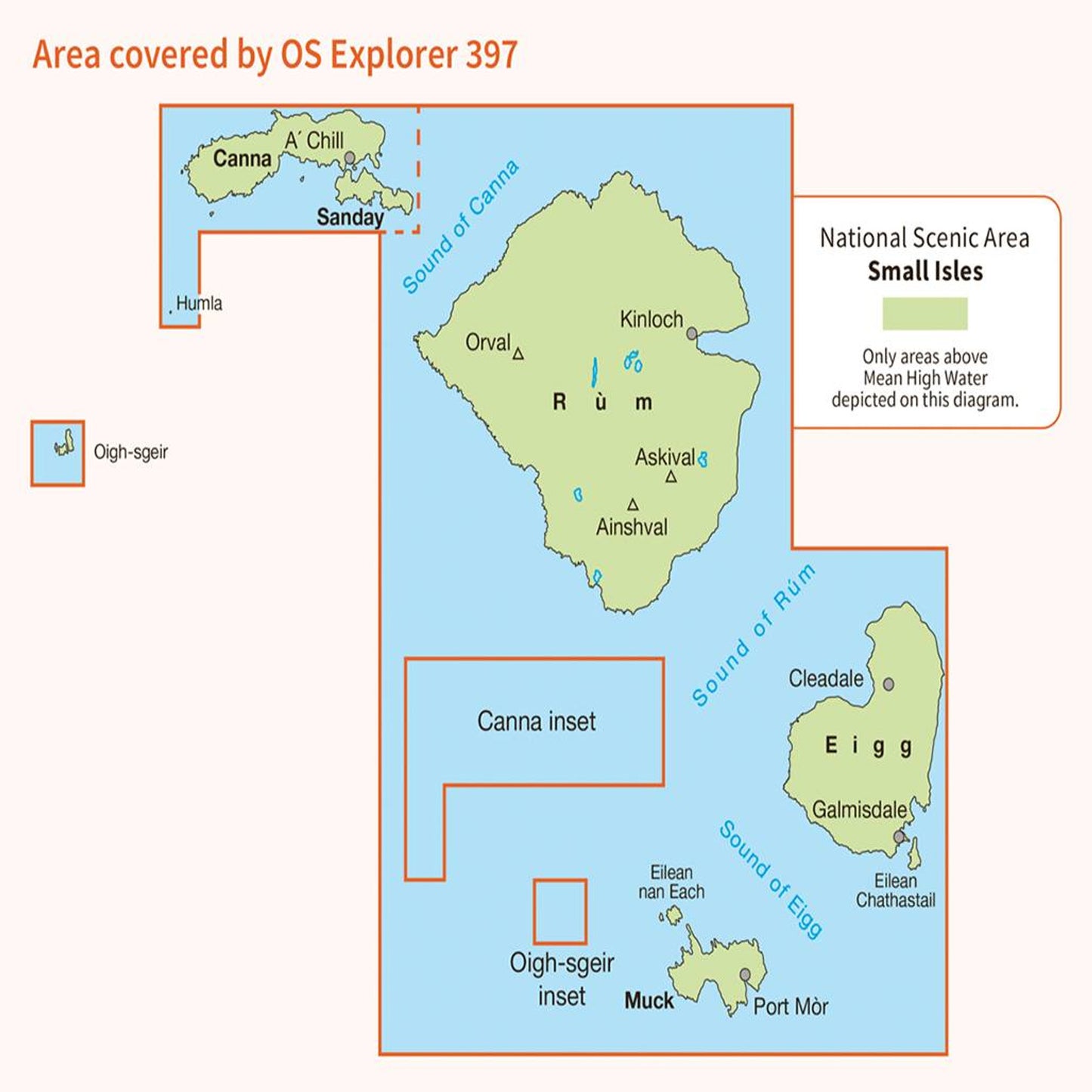 Map of Rùm, Eigg, Muck, Canna & Sanday 397