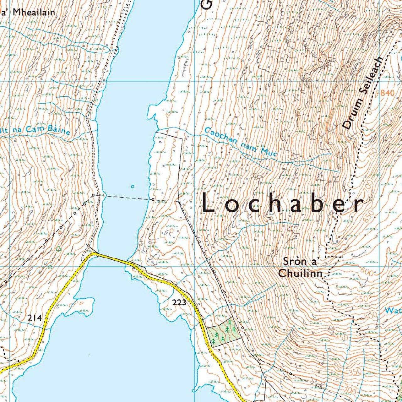 Map of Glen Shiel & Kintail Forest: Explorer 414