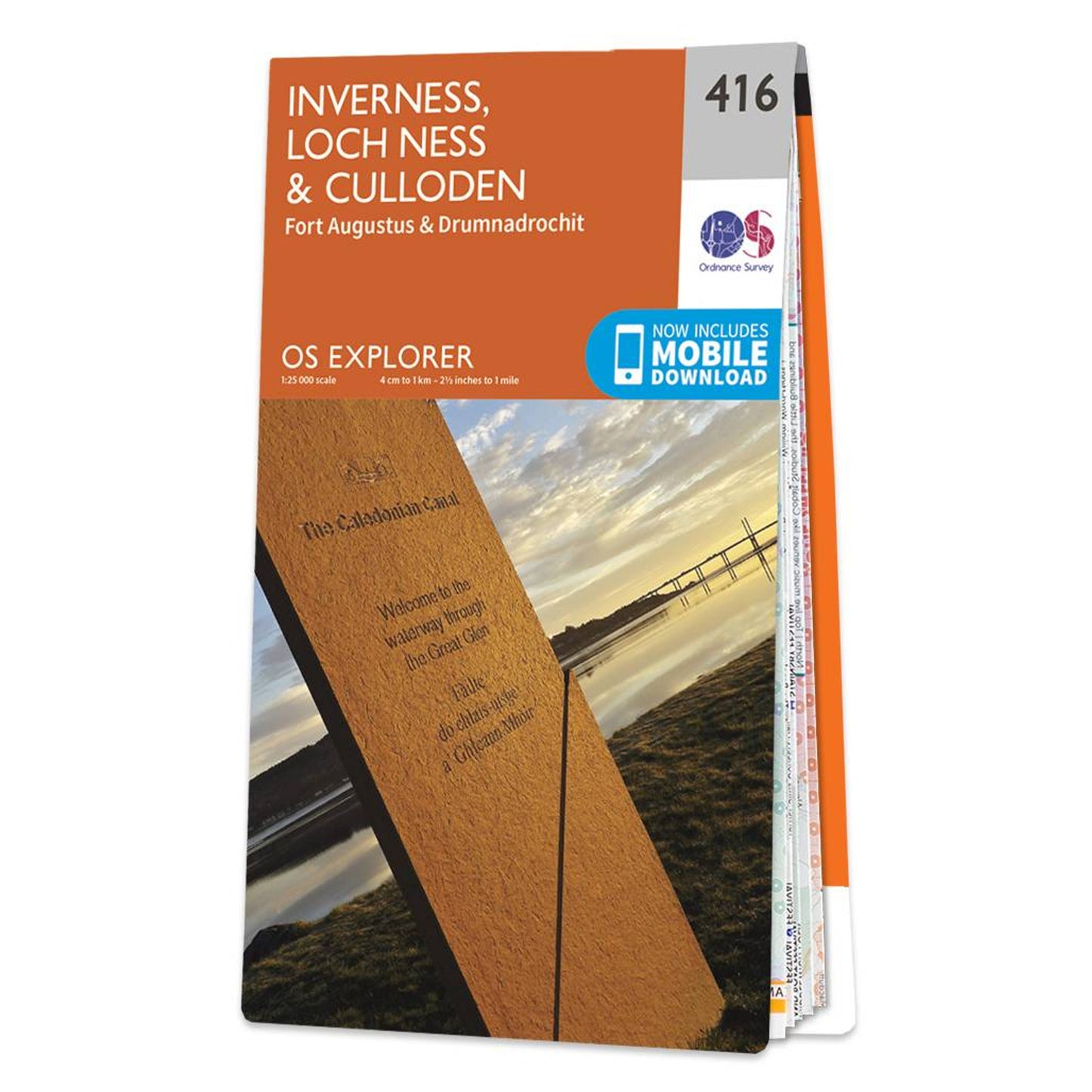 Map of Inverness, Loch Ness & Culloden 416